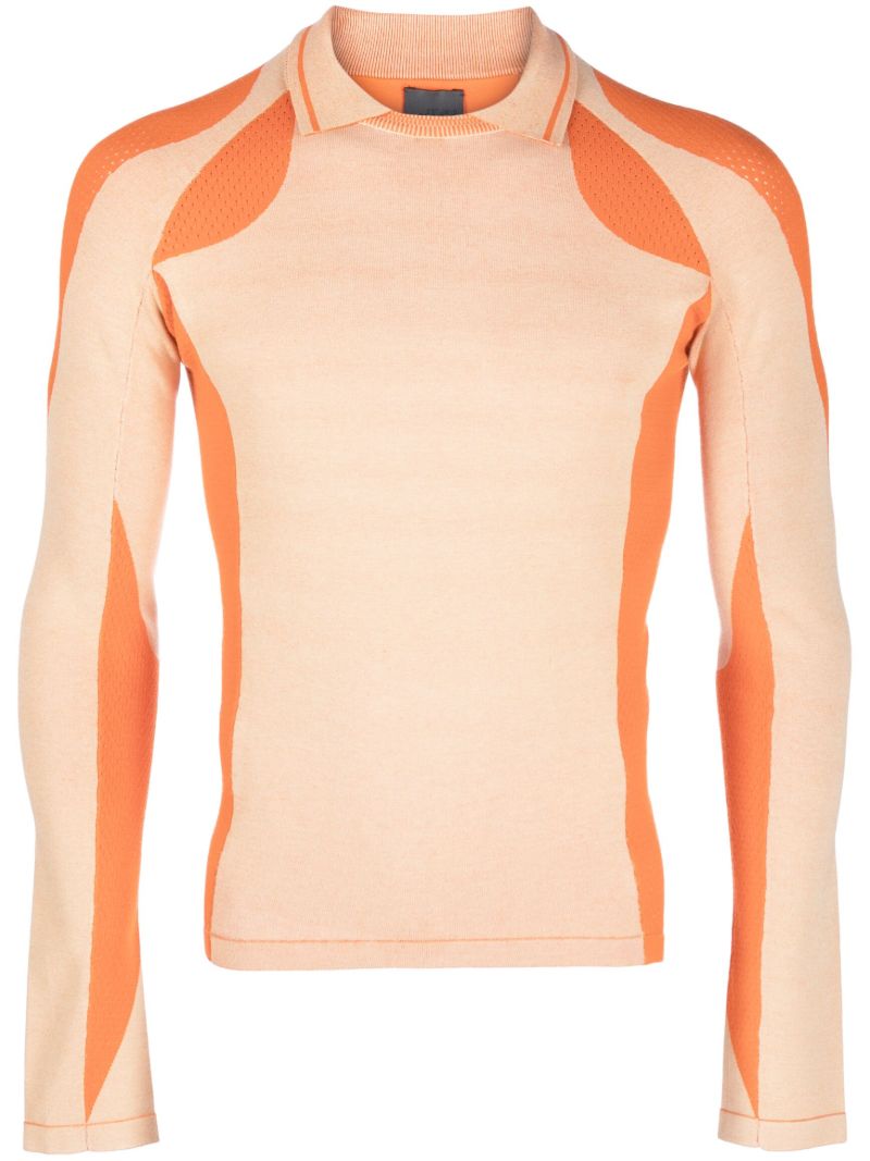 Orange Logo-print Perforated Tank Top