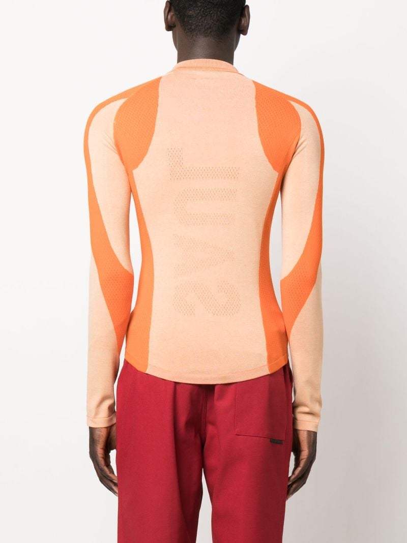 Orange Logo-print Perforated Tank Top
