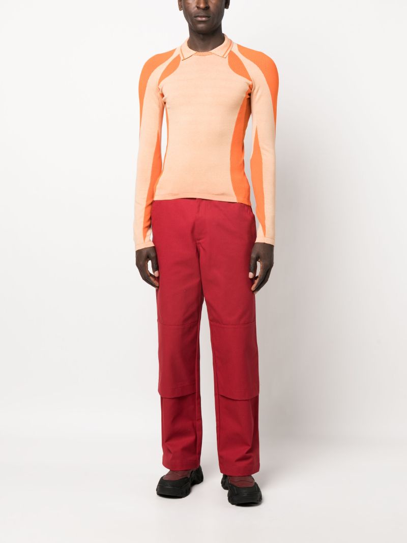 Orange Logo-print Perforated Tank Top