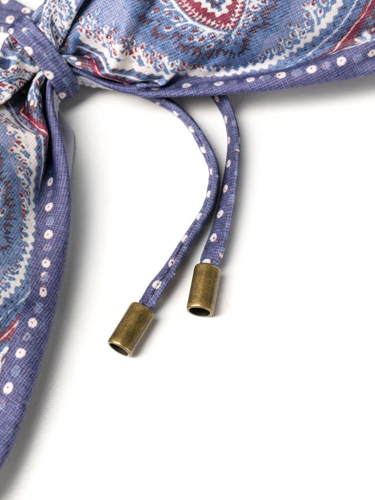 Blue Vitali Paisley Print Halterneck Bikini
