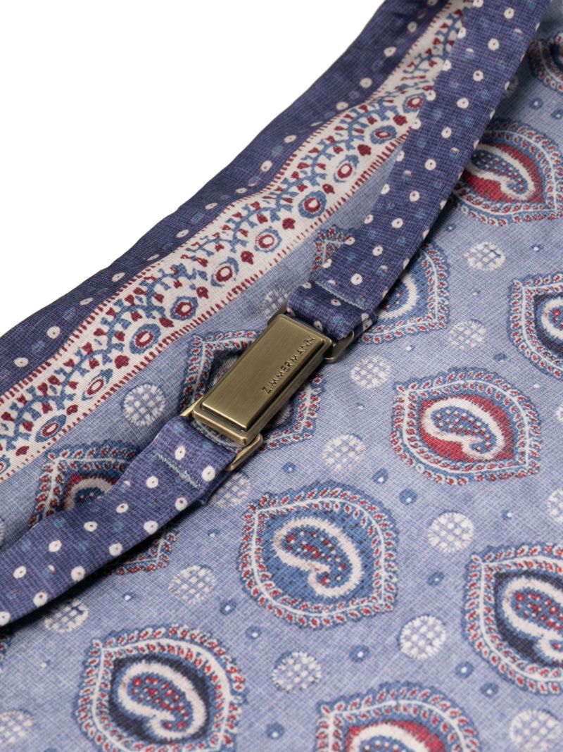 Blue Vitali Paisley Print Halterneck Bikini