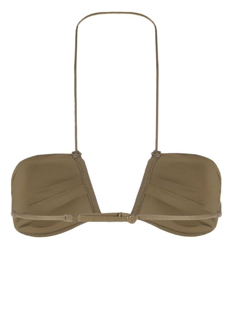 X Ziah Green Neal Halter Bikini Top