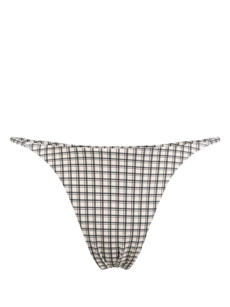 X Ziah Black and White Rio Check Print Bikini Bottoms