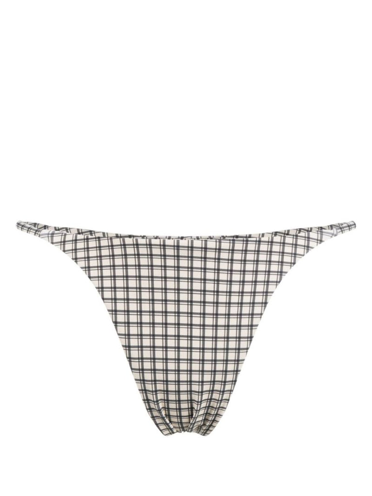 X Ziah Black and White Rio Check Print Bikini Bottoms