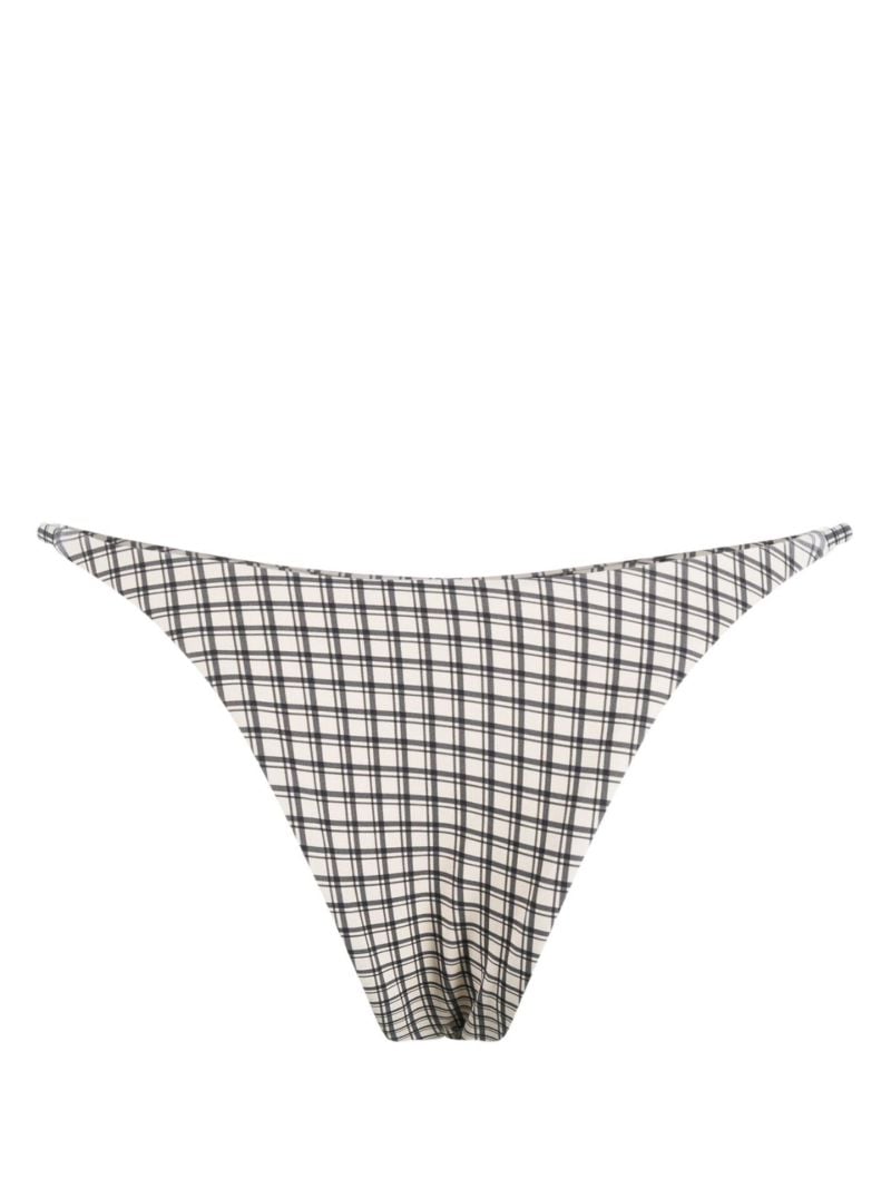 X Ziah Black and White Rio Check Print Bikini Bottoms