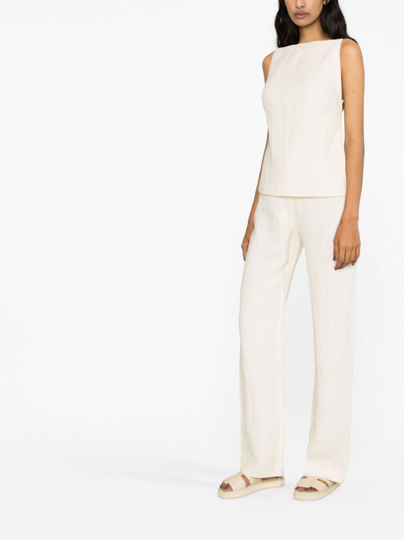 Neutral Linen Camisole Top