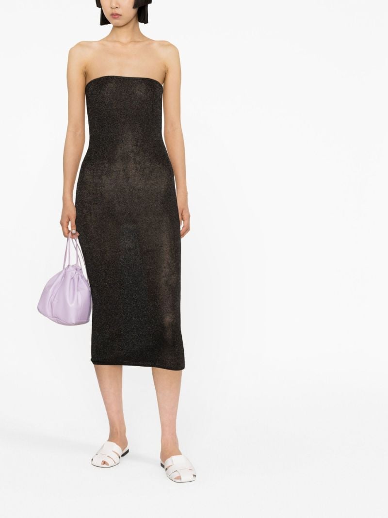 Black '90s Knitted Midi Dress