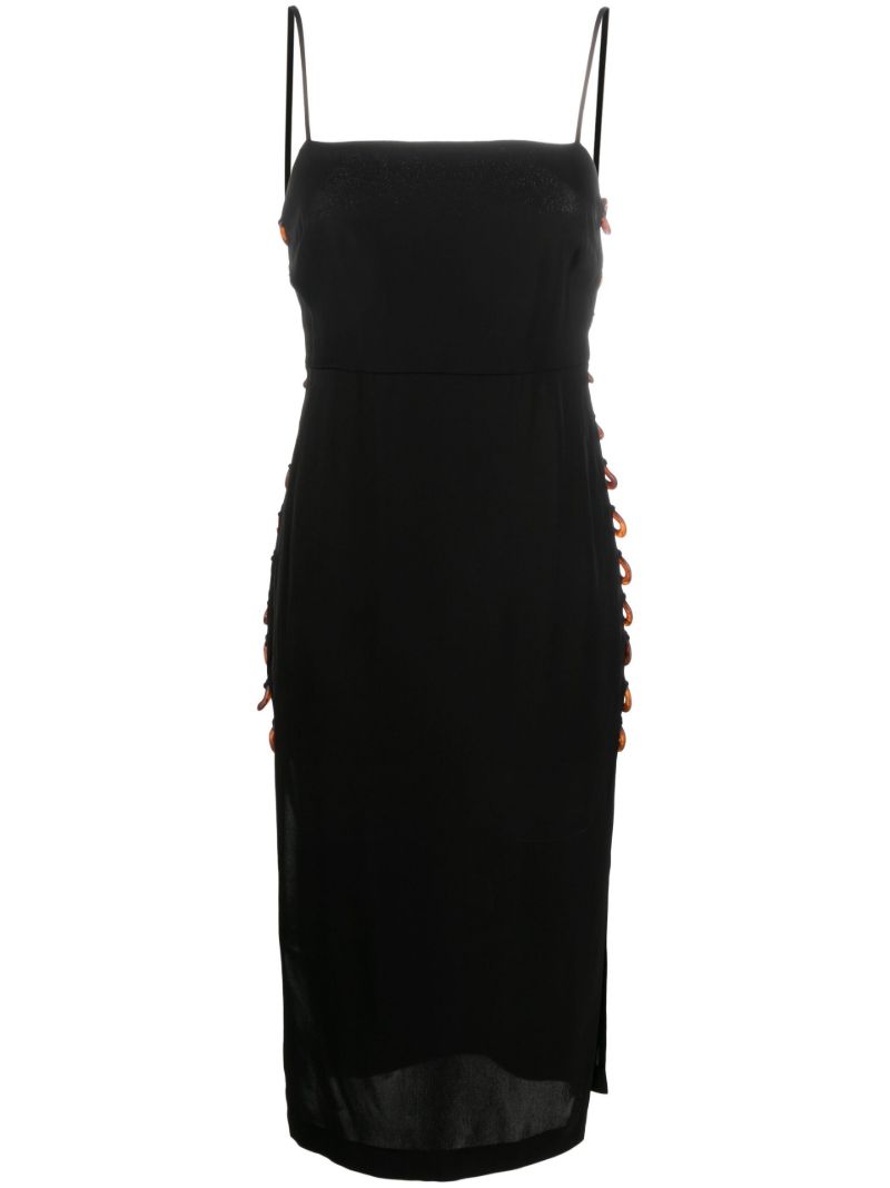 Black Chain-link Detailed Midi Dress