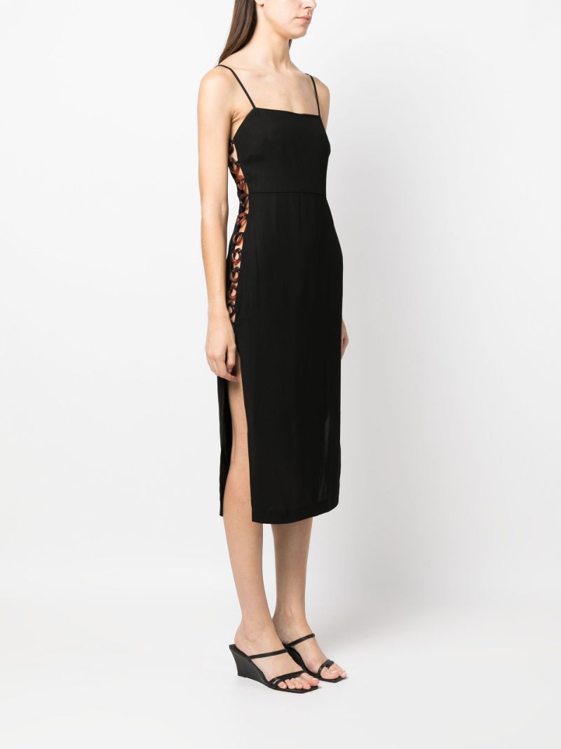 Black Chain-link Detailed Midi Dress