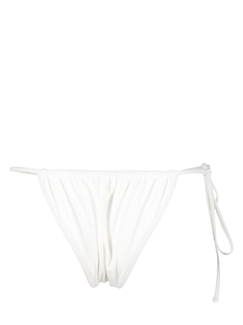White Louis Drawstring Bikini Bottom