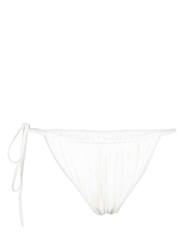 White Louis Drawstring Bikini Bottom