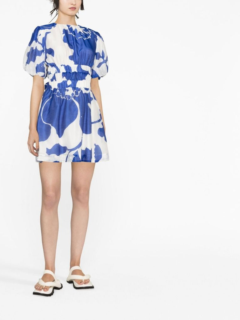 Blue Vivi Printed Mini Dress