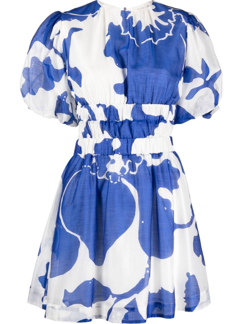 Blue Vivi Printed Mini Dress