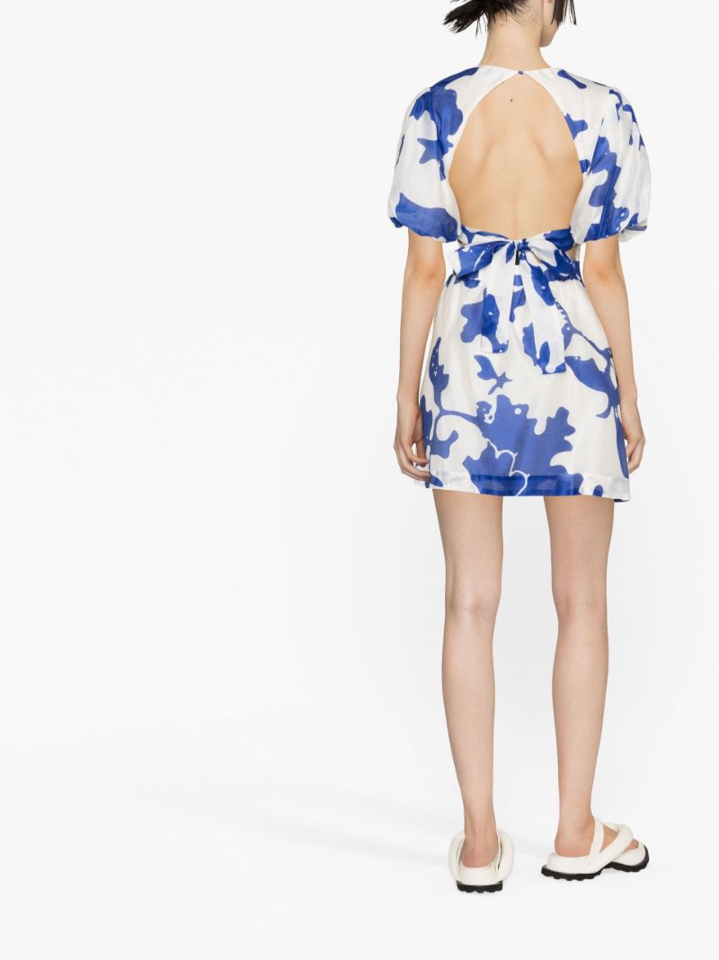 Blue Vivi Printed Mini Dress