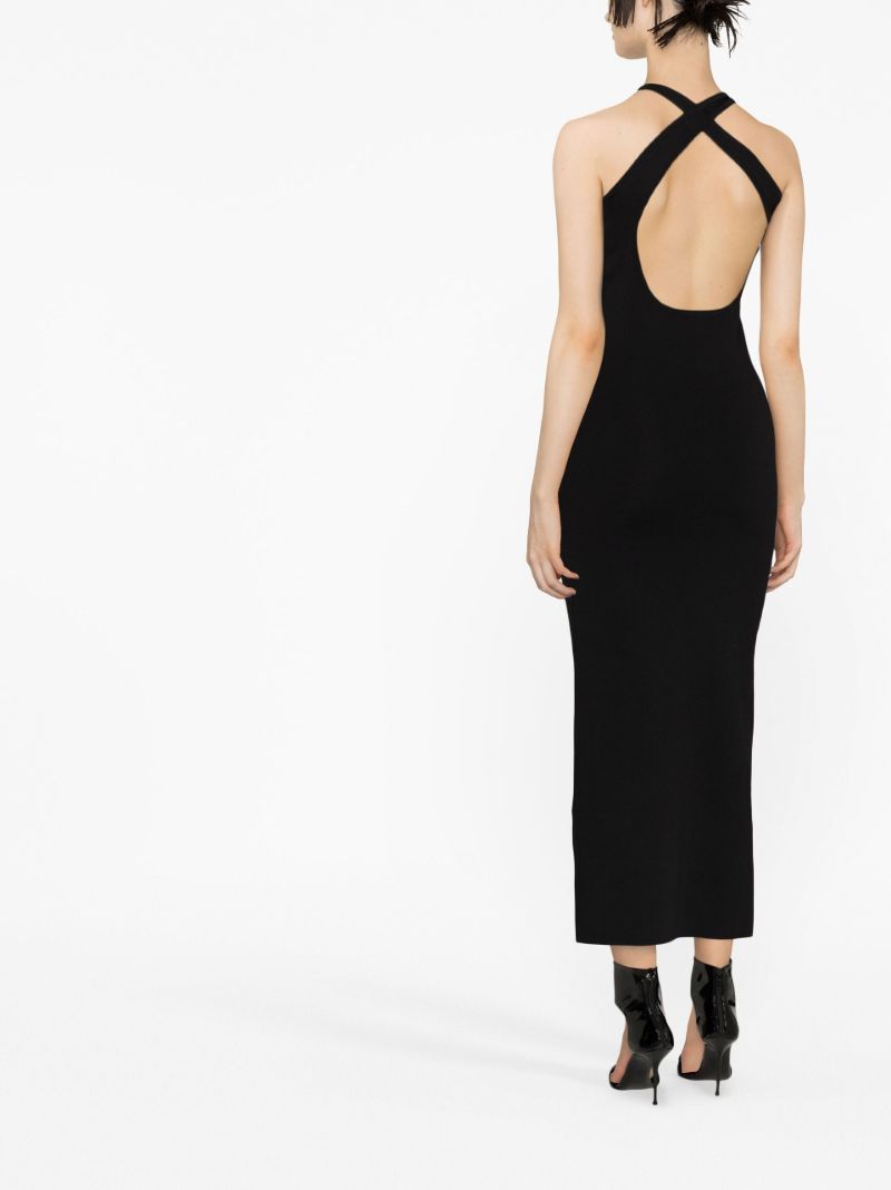 Black Aude Open-back Midi Dress