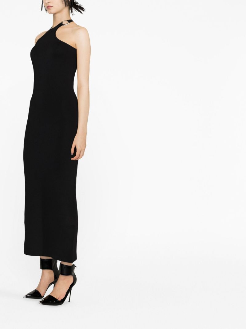 Black Aude Open-back Midi Dress