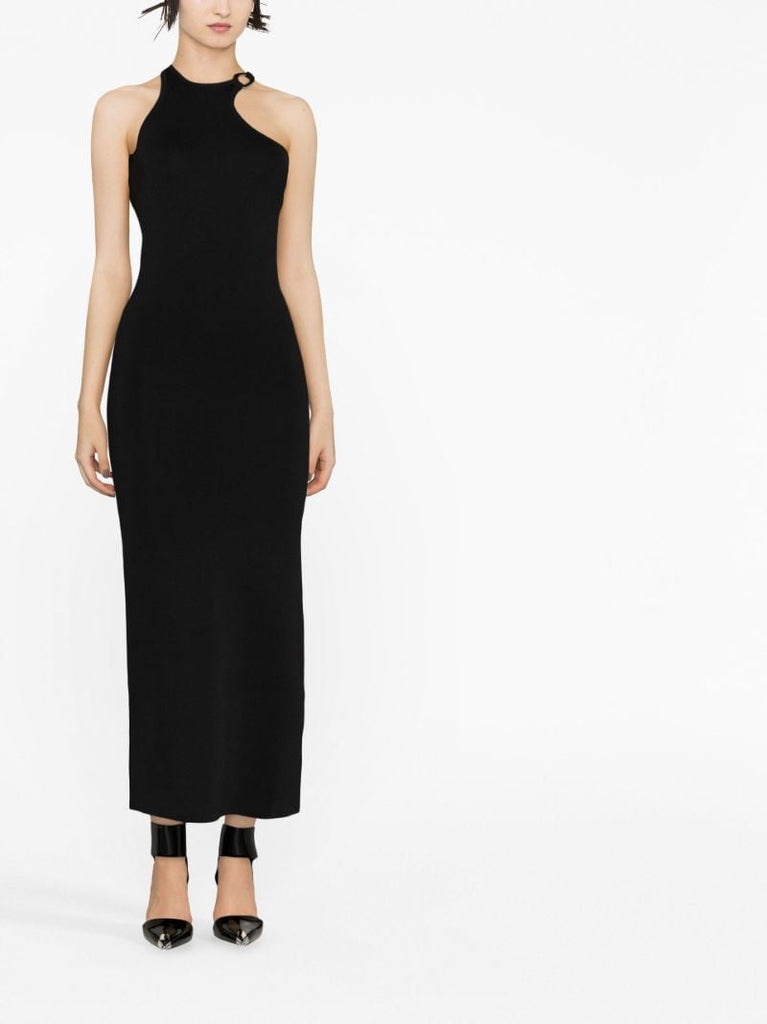 Black Aude Open-back Midi Dress