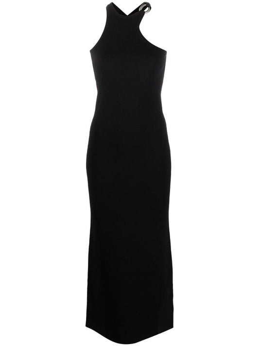 Black Aude Open-back Midi Dress