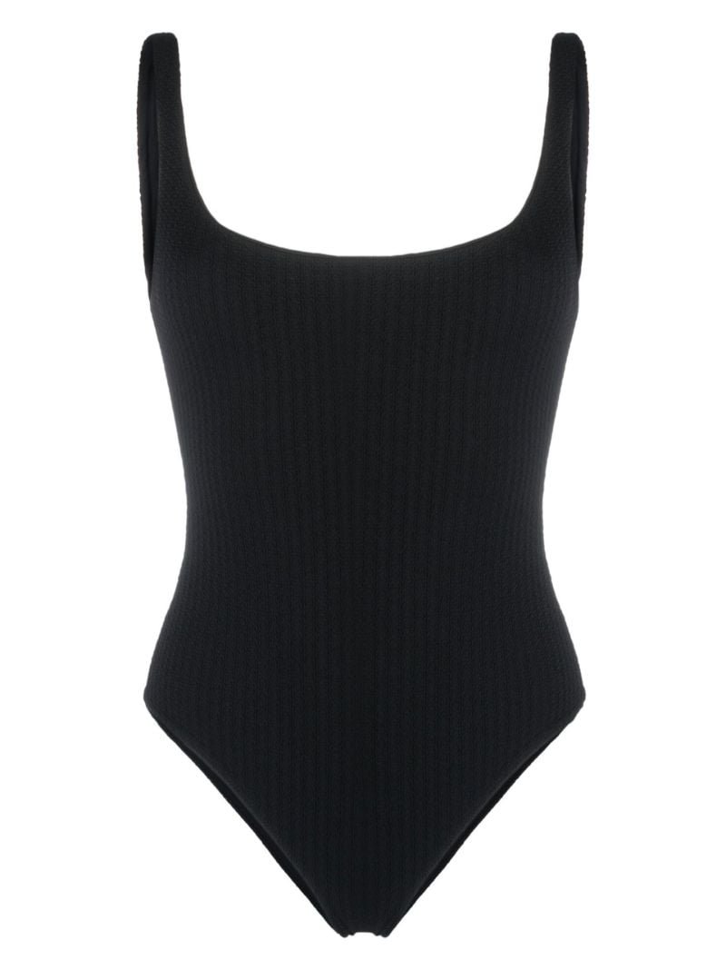 Black Theo Scoop Neck Swimsuit