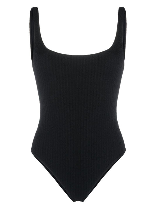 Black Theo Scoop Neck Swimsuit