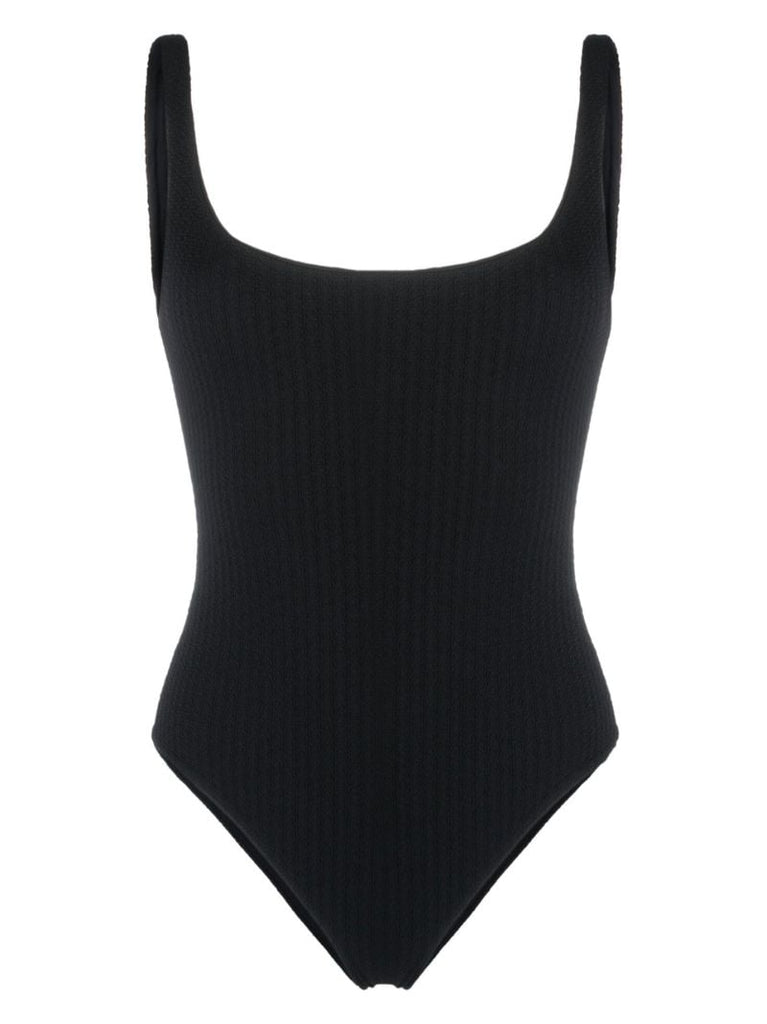 Black Theo Scoop Neck Swimsuit