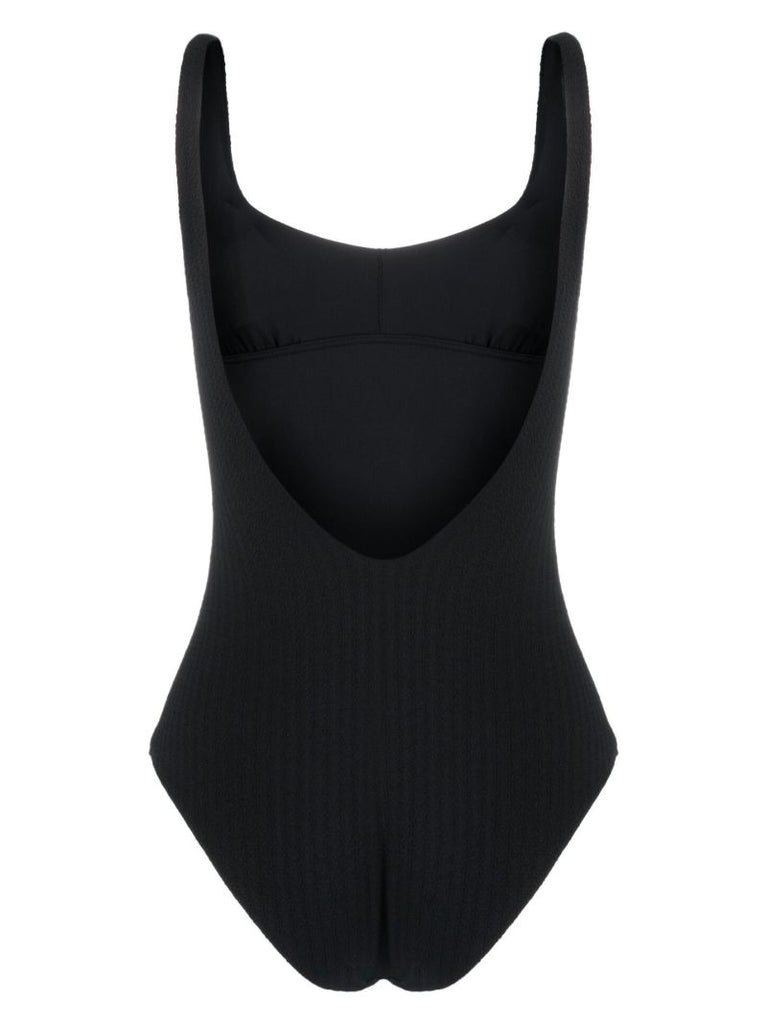 Black Theo Scoop Neck Swimsuit