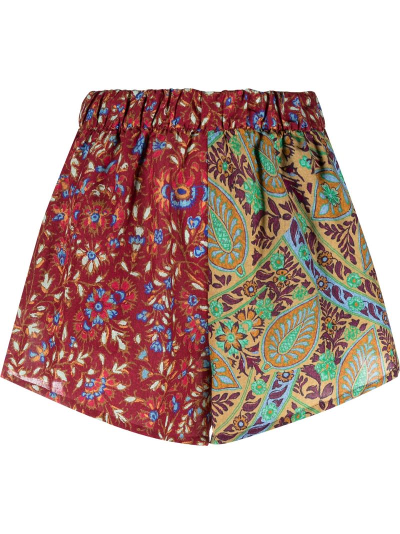Red Es Canar Printed Shorts