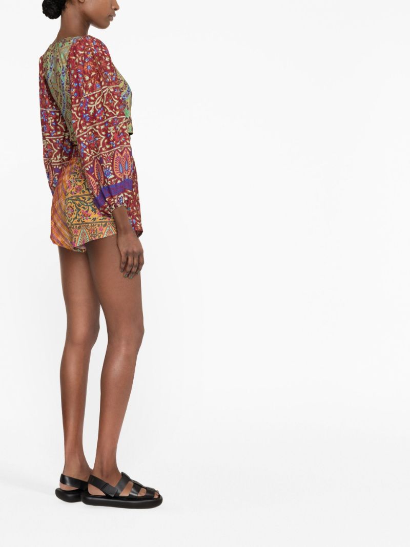 Red Es Canar Printed Shorts