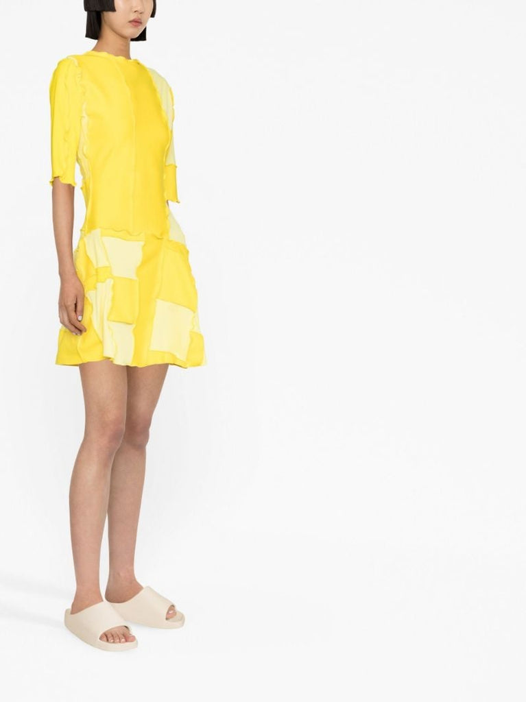 Yellow Tennys Patchwork Mini Dress