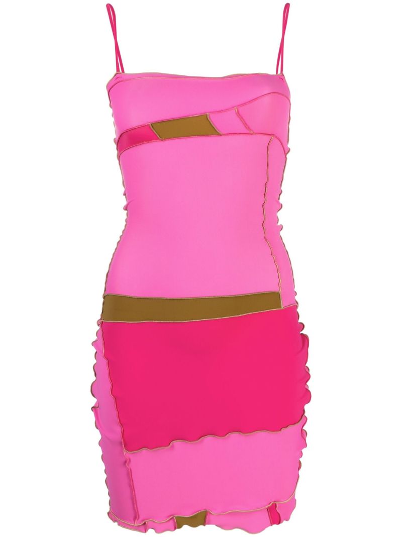 Pink Patchwork Tank Dress