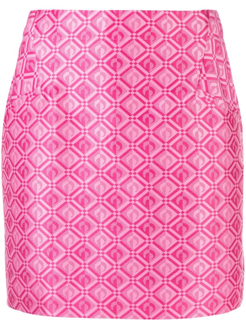Pink Moon Diamant Jacquard Mini Skirt