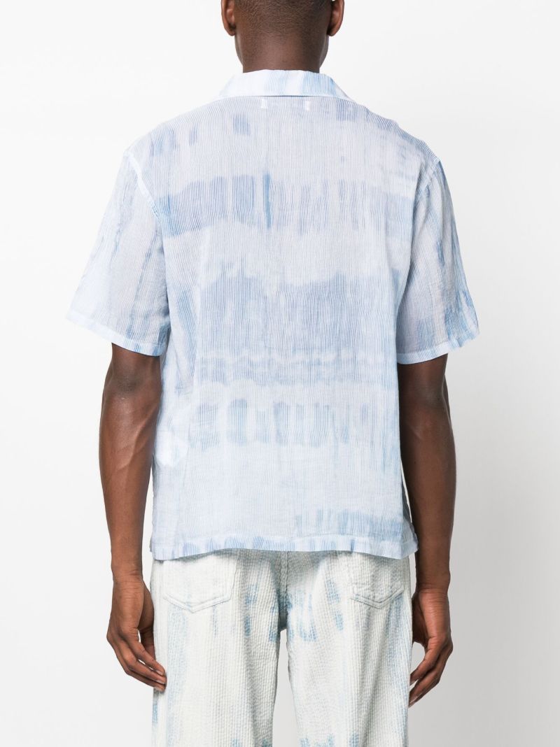 Blue Brush Stroke Print Shirt