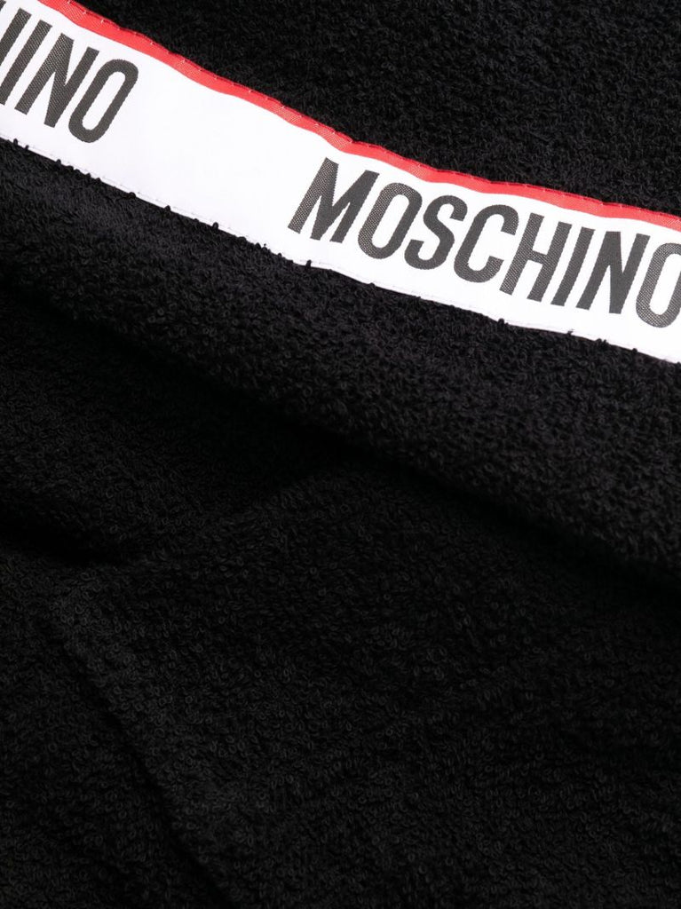 Black Logo Tape Robe