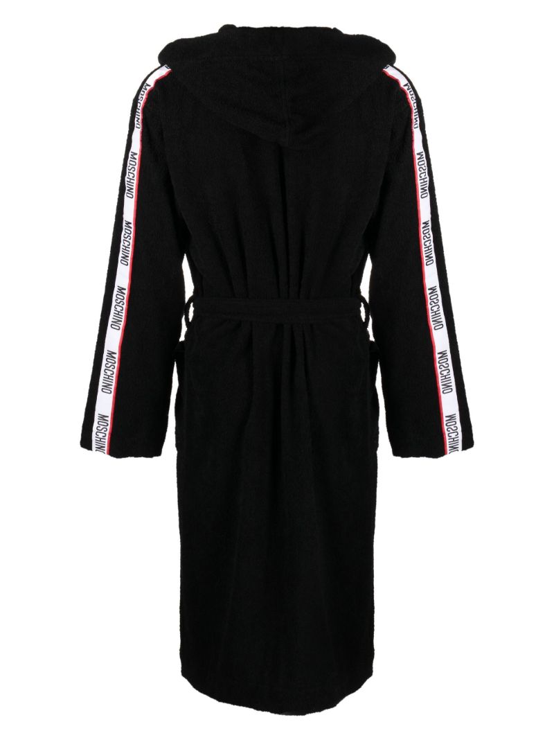 Black Logo Tape Robe