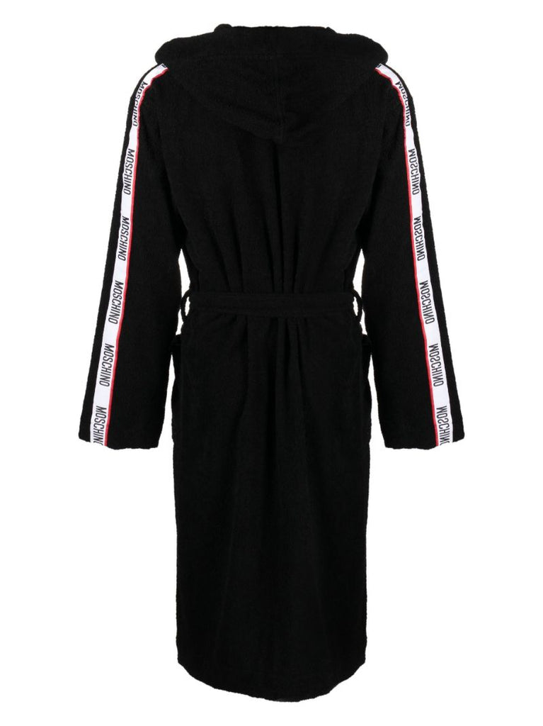 Black Logo Tape Robe
