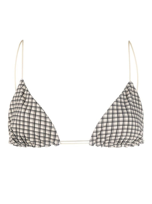X Ziah Black Rio Check Print Bikini Top