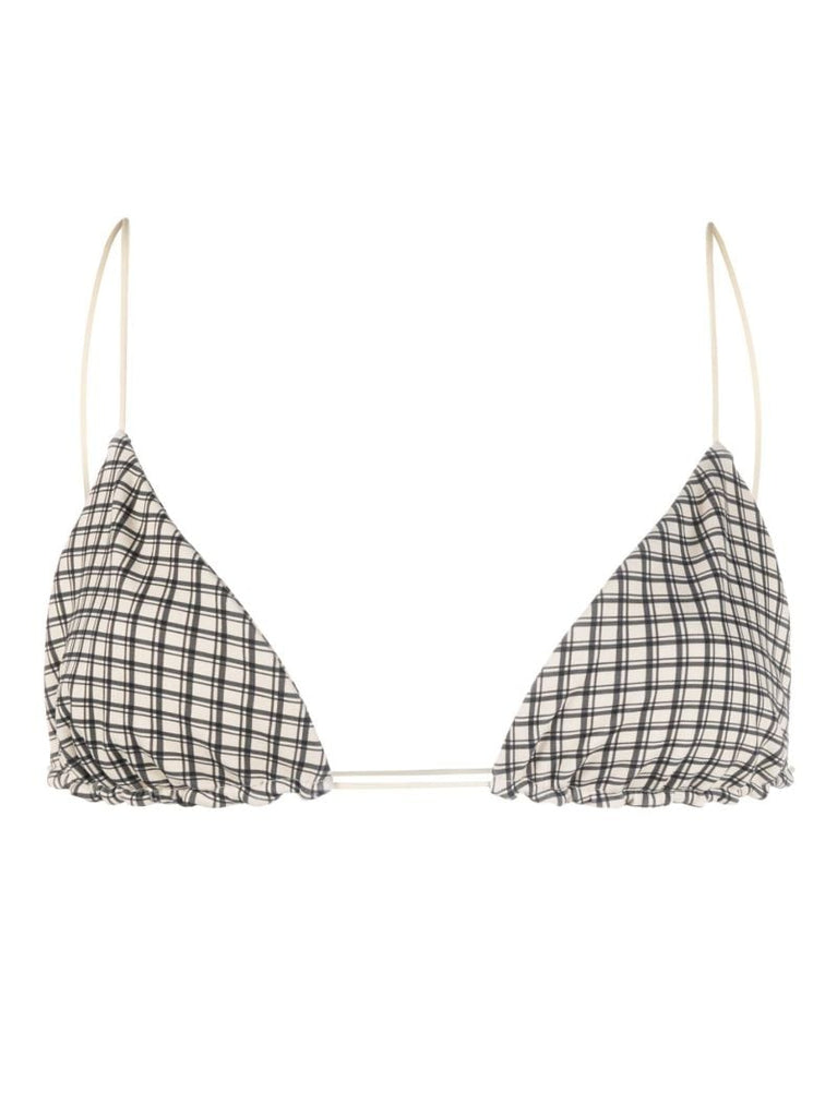 X Ziah Black Rio Check Print Bikini Top