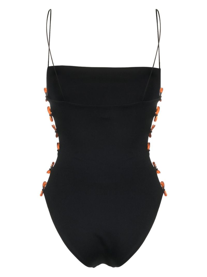 X Ziah Bravo Black Chain Detailed Swimsuit