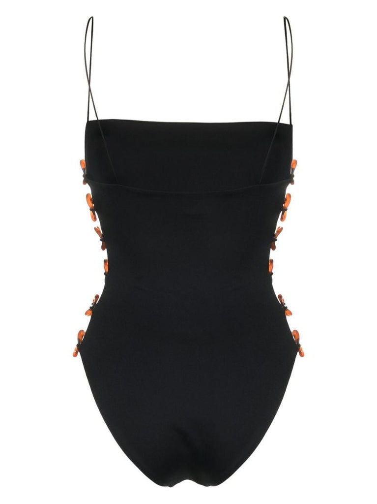 X Ziah Bravo Black Chain Detailed Swimsuit