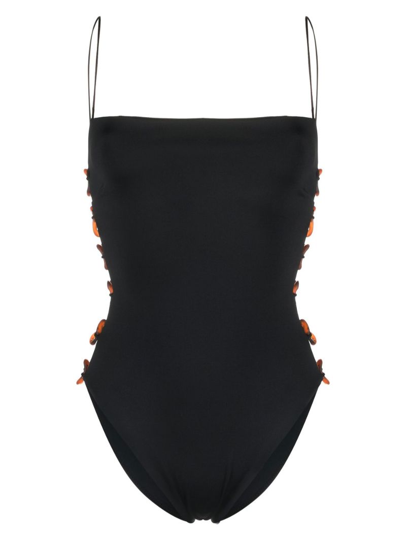 X Ziah Bravo Black Chain Detailed Swimsuit