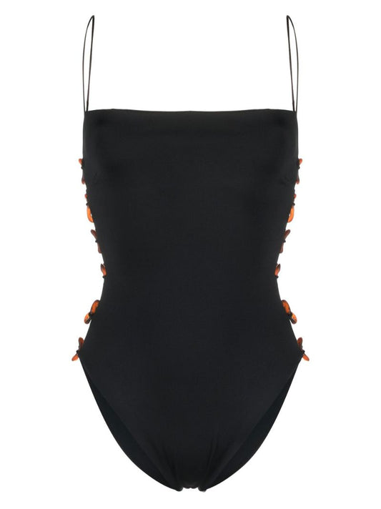 X Ziah Bravo Black Chain Detailed Swimsuit