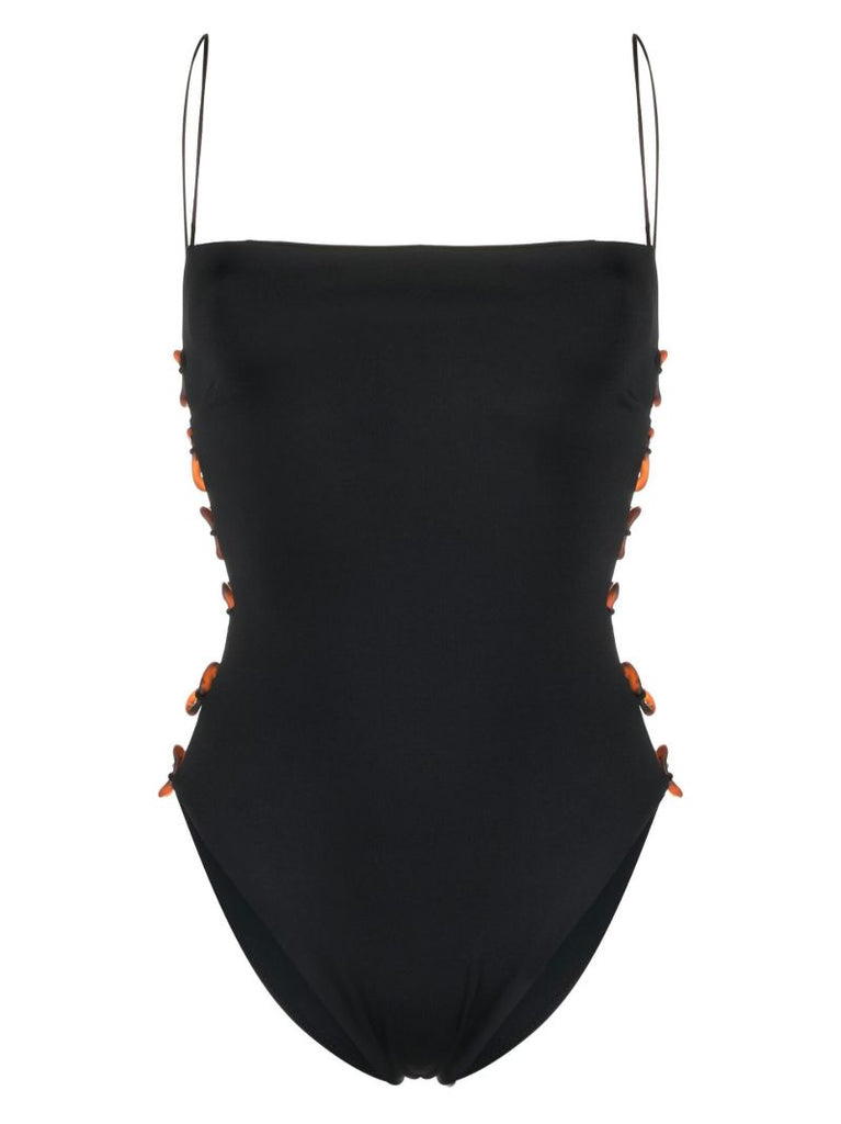 X Ziah Bravo Black Chain Detailed Swimsuit