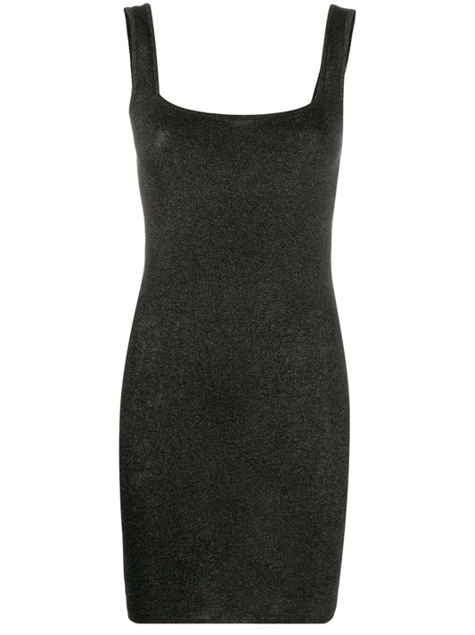 Black 90s Sheer Knit Dress