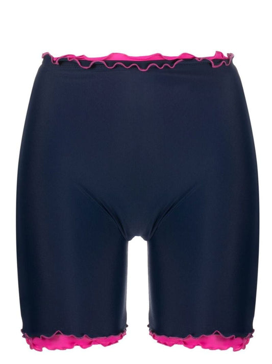Blue and Pink Ruffle Seamless Shorts