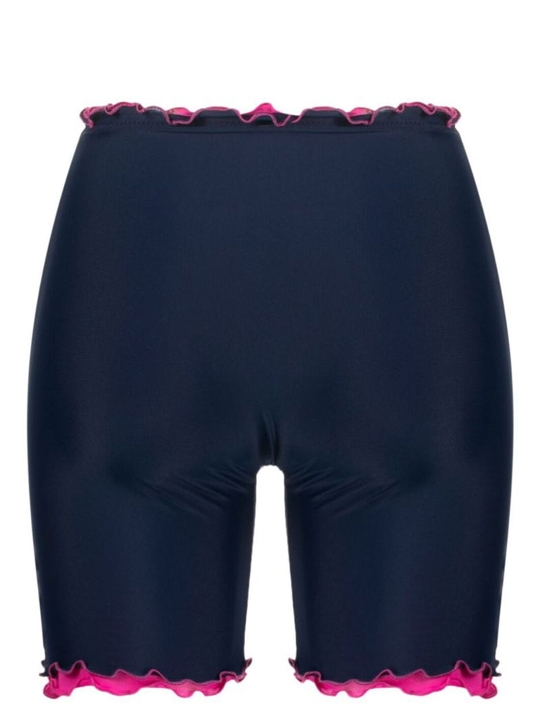 Blue and Pink Ruffle Seamless Shorts