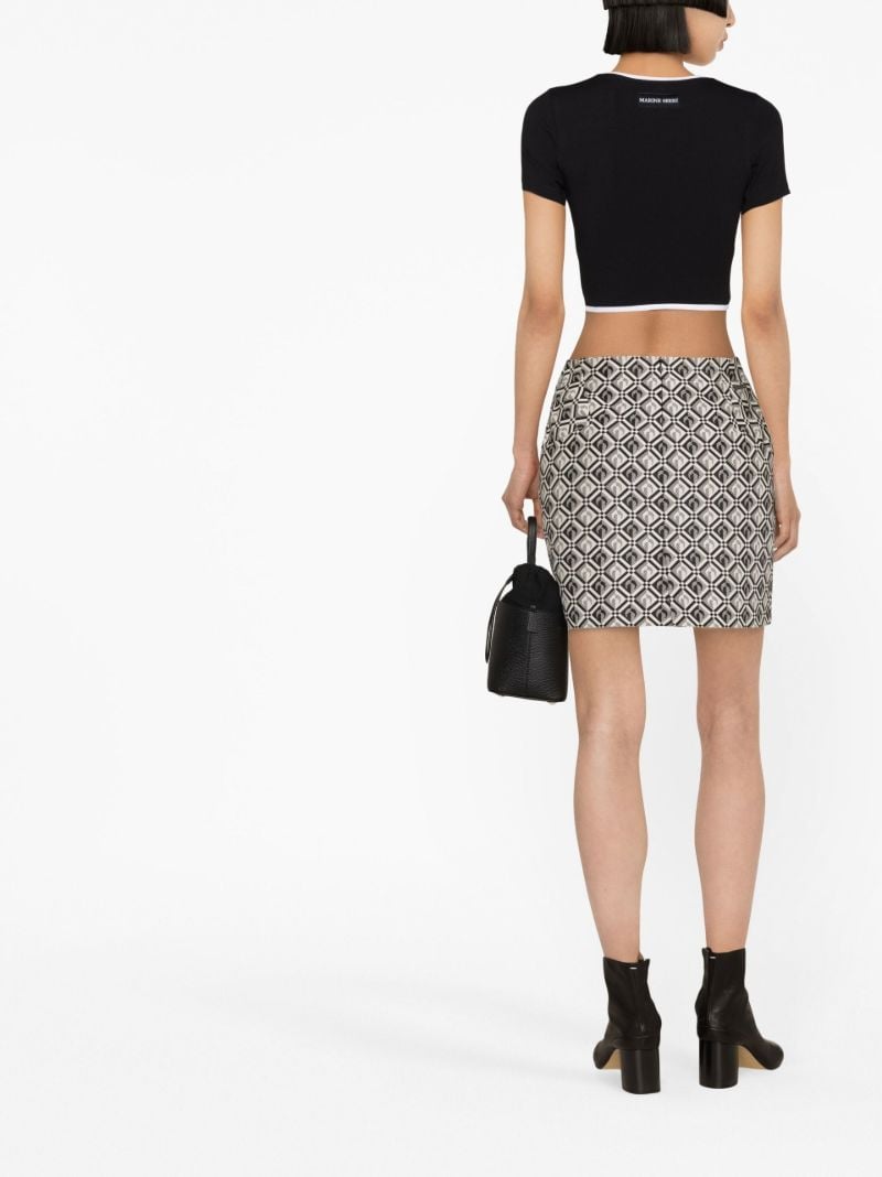 Black Moon Diamond Jacquard Mini Skirt