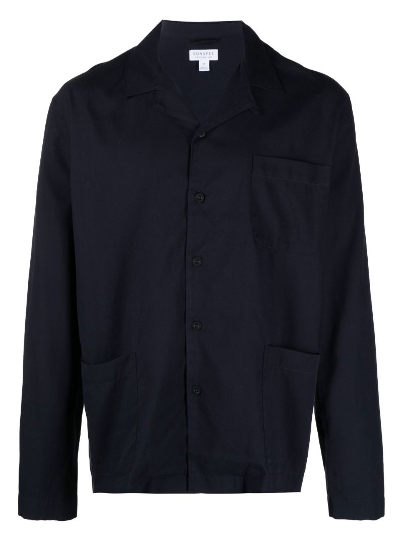 Blue Cotton Pyjama Shirt