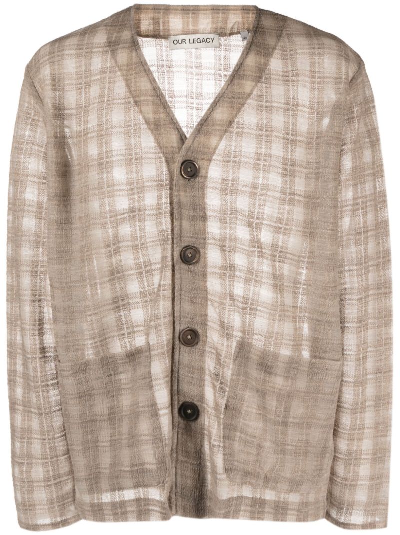 Light Brown Semi Sheer Disintegration Shirt