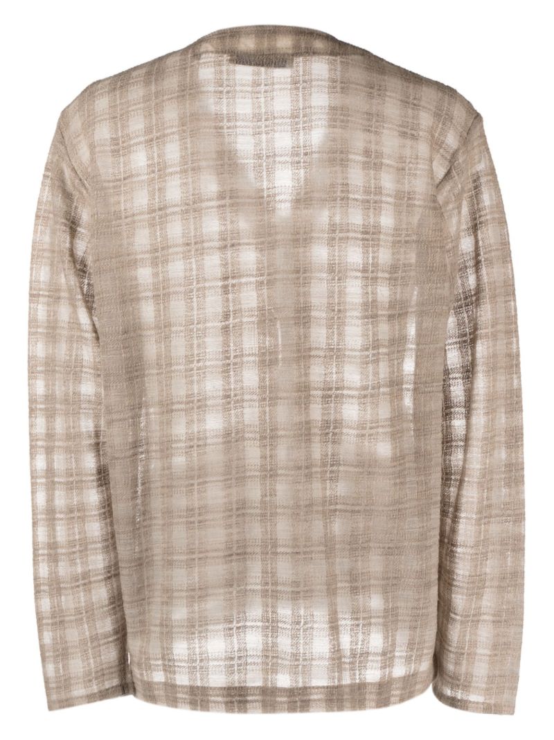 Light Brown Semi Sheer Disintegration Shirt