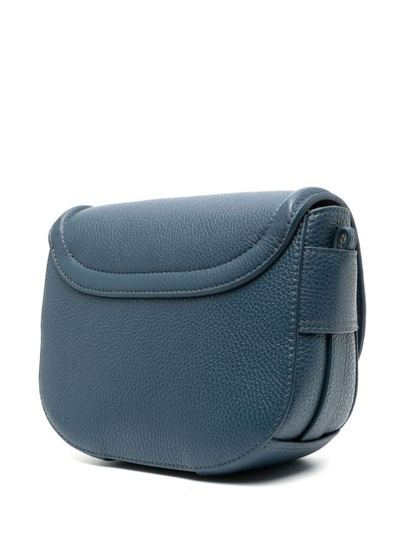Blue Mara Leather Cross Body Bag